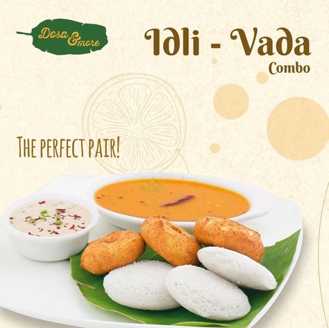 The two best South Indian delicacies available in a delicious, filling and healthy combo. Enjoy the favours of mouthwatering Vada and Idli with a warm bowl of sambar and coconut chutney. Get this delicious pair of South Indian delicacies in Germany from Dosa and More! Idli Vada, Spicy Lentil Soup, Indian Cafe, South Indian Restaurant, Masala Dosa, Pav Bhaji, Coconut Chutney, Indian Street, Street Foods