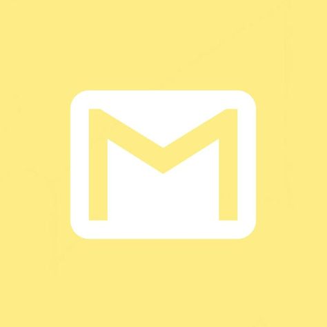 Gmail App Icon, Homescreen Theme, Yellow Kawaii, Apps Aesthetic, Icon Changer, Kevin G, Yellow Icon, Iphone Wallpaper Yellow, Yellow Aesthetic Pastel