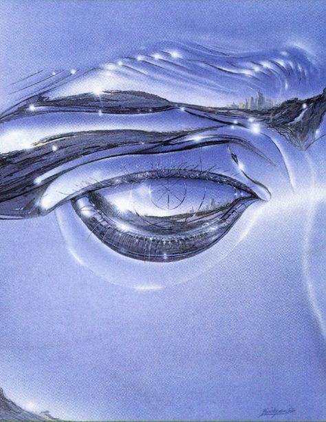 Gregory Bridges — ( 1986 ) "Future Reflections" Kristina Webb, Futurism Art, Arte Peculiar, Arte Grunge, Reference Pics, New Retro Wave, Arte Cyberpunk, Futuristic Art, Airbrush Art