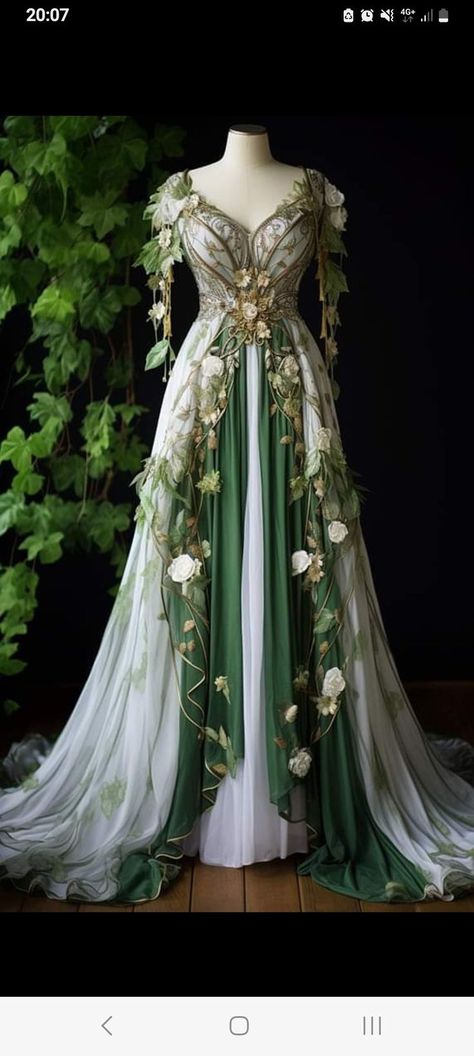 Nordic Dress Wedding, Wizard Wedding Dress, Nature Ball Gown, Forest Elf Wedding, Earth Tone Wedding Dress, Fairycore Bridesmaid Dresses, Virgo Wedding Dress, Magical Forest Wedding Dress, Midevil Dresses Princesses