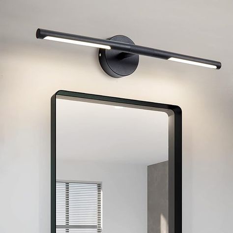 Bar Sconces, Lights Above Mirror, Modern Bathroom Vanity Lights, Kid Bathrooms, Matte Black Bathroom Fixtures, Bathroom Light Fixtures Over Mirror, Black Bathroom Light Fixtures, Black Bathroom Fixtures, Black Bathroom Mirror