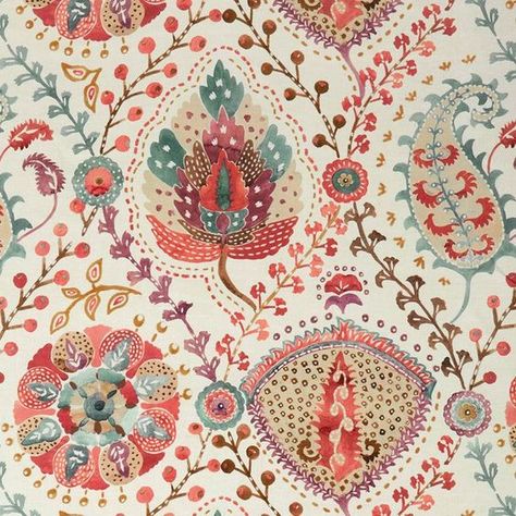 Ikat Art, Tropical Fabric Prints, Designer Fabric Collections, Fabric For Curtains, Paisley Motifs, Trellis Wallpaper, Chintz Fabric, Botanical Flower Art, Ajrakh Prints