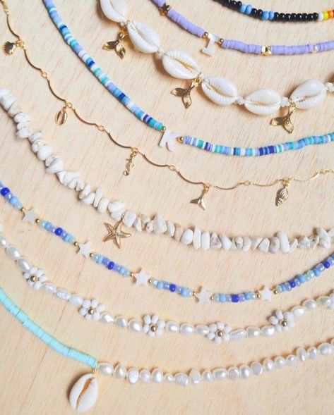 Mama Mia Necklace, Sea Beads Jewelry, Beachy Necklaces Beads, Beaded Beach Jewelry, Mama Mia Jewelry, Beachy Beaded Jewelry, Seashell Beaded Necklace, Beach Beaded Jewelry, Diy Beachy Jewelry