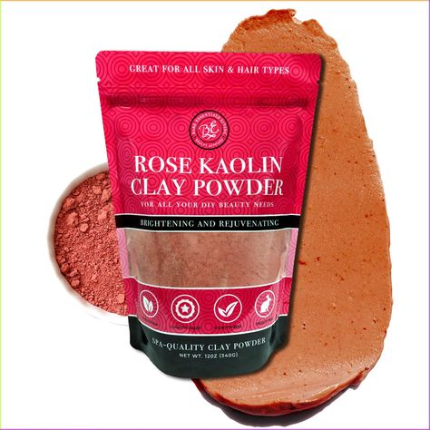 PRICES MAY VARY. 100% NATURAL PINK KAOLIN CLAY: This pure kaolin clay mask for face is ideal for creating a variety of DIY beauty products. From pink face masks and hair masks to soaps, lotions, and bath bombs, its cosmetic-grade quality ensures it's gentle on your skin and hair. Enjoy healthier skin and hair with a natural product you can trust. Great for those looking for clay powder for soap making, kaolin clay powder for soap making, or kaolin colored clay powder organic solutions. VERSATILE Bath And Body Business, Kaolin Clay Mask, Powder For Face, Making Face Masks, Mud Masks, Mask For Face, Rose Powder, Natural Beauty Secrets, Baking Soda And Lemon