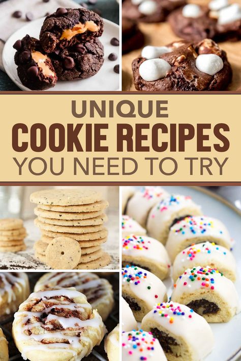 Cookie Flavors List, New Baking Recipes, Different Cookie Recipes, Unique Cookie Recipes, Recipes Unique, Special Cookies, Cookie Exchange Recipes, Recipe Cookies, Food Cookies