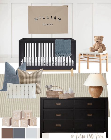 Shop Poppy 4-in-1 Convertible Crib and other curated products on LTK, the easiest way to shop everything from your favorite creators. Black Furniture Nursery Boy, Baby Boy Nursery Rugs, Neutral Nursery Black Crib, Boy Nursery Dark Furniture, Black Dresser Nursery Baby Boy, Pottery Barn Boy Nursery, Navy Crib Nursery, All American Boy Nursery, Boy Nursery With Black Crib