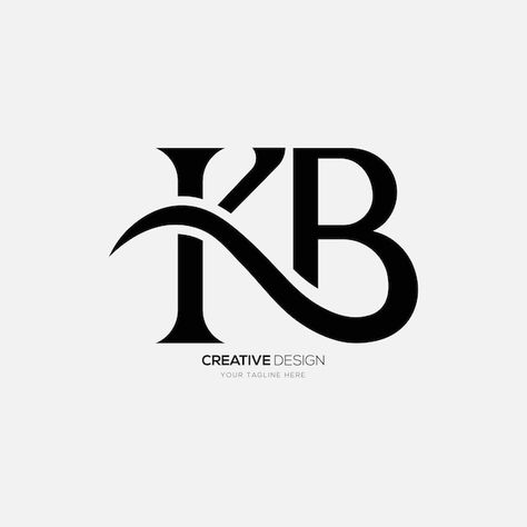 Letter kb or bk classic art unique shape... | Premium Vector #Freepik #vector #logo-elements #logo-design #company-logo #brand-logo Logos, Kb Letter Design, Bk Logo Design Letter, Kb Logo, Bk Logo, Modern Monogram Logo, Two Letter Logo, Dk Logo, Matching Tattoos For Siblings