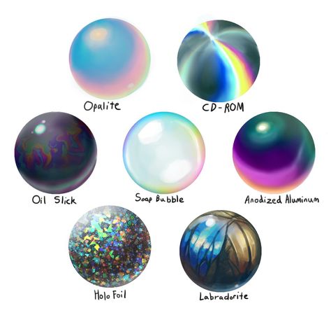 miles on Twitter: "Some material tests What's your favorite kind of iridescence?… " Kristina Webb, Iridescent Color, Coloring Tutorial, Digital Painting Tutorials, Color Studies, Digital Art Tutorial, Art Tips, Drawing Tips, Drawing Techniques