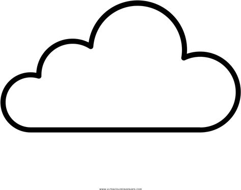 Cloud Pattern Printable, Cloud Clipart Cute, Cloud Template Free Printable, Coloring Clouds, Printable Cloud Template, Clouds Outline, Cloud Coloring Page, Cloud Cutout, Cloud Printable