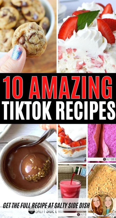 TikTok Recipes with Full Recipe instructions, video, and images to help you recreate viral TikTok recipes right in your own kitchen. Viral Tiktok Food Recipes Videos, Tik Tok Appetizers, Famous Tiktok Recipes, Best Tik Tok Recipes, Viral Dessert Recipes, Tic Tok Recipes Videos, Tik Tok Desserts, Tik Tok Viral Recipes, Tiktok Snack Recipes