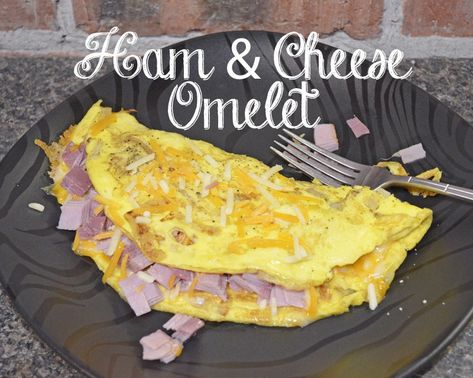 Ham and Cheese Omelet QUICK n EASY | Through the Cooking Glass Cheese Omelette Recipe, Egg Omelette Recipe, Ham And Cheese Omelette, Omelette Recipes, Easy Omelet, Omlet Recipes, Omelette Recipe Easy, Ham Breakfast, Cheese Omelet