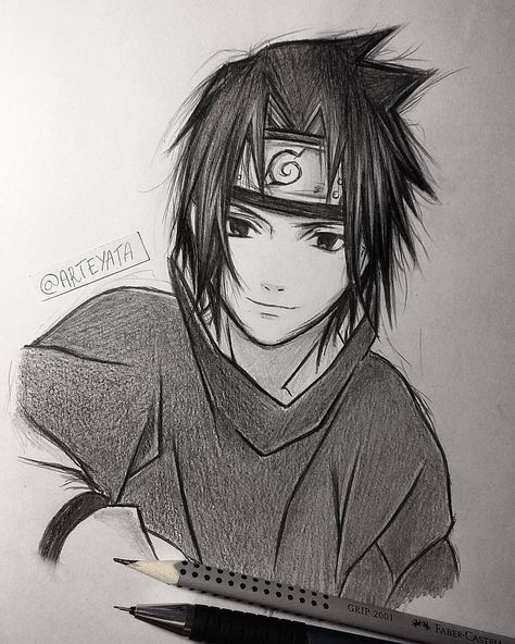 @arteyata on Instagram: “Quick warm up sketch before I start working on my new drawing Sasuke definitely should smile more…” Drawing Sasuke, Sasuke Drawing, Uchiha Fanart, Naruto Sketch Drawing, Naruto Sketch, Naruto Drawings, Uchiha Sasuke, Naruto And Sasuke, Naruto Art