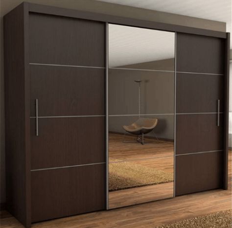 Mirrored Closet Doors, Sliding Wardrobe Designs, Mirrored Closet, 3 Door Sliding Wardrobe, Sliding Door Wardrobe Designs, Bedroom Closet Doors, Wardrobe Design Modern, Bedroom Wardrobe Design, Bedroom Furniture Layout