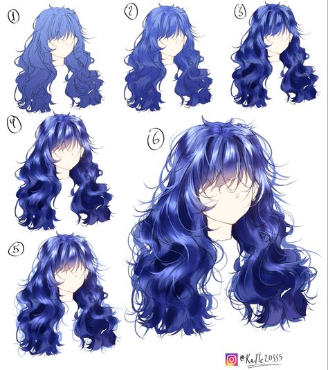 How To Color Hair With Markers, Hair Colouring Tutorial Digital, Shading Hair Digital, Anime Hair Color Palette, How To Draw Manhwa, Hair Rendering Tutorial, Lightning Tutorial, How To Shade Hair, Shading Anime