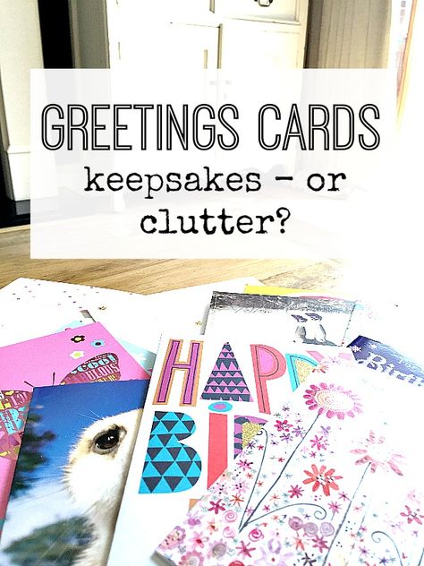 Greetings cards - what to do after the event - how to deal with greetings cards Saving Cards, Greeting Card Storage, Greeting Card Organizer, Old Birthday Cards, Old Greeting Cards, Organizing Paperwork, Memory Crafts, Old Cards, Greeting Card Craft