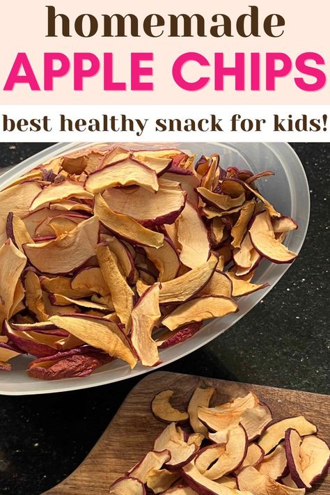 homemade apple chips recipe Dehydrated Apple Chips, Apple Chips Dehydrator, Homemade Apple Chips, Diy Homesteading, Apple Chips Recipe, Homestead Lifestyle, Dehydrated Apples, Cinnamon Apple Chips, Apple Chips Baked