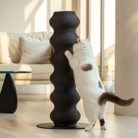 Cat Furniture Modern, Must Have Cat Items, Modern Cat Scratcher, Cat Scratcher Aesthetic, Cat Must Haves Products, Cat Essentials Products, Cat Friendly Furniture, Cat Area Ideas, Aesthetic Cat Toys