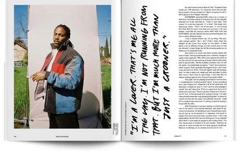 BRICK Fashion Magazine Design, Magazine Layout Inspiration, Jay Rock, Handwritten Text, Book And Magazine Design, Buch Design, Page Layout Design, Zine Design, Magazine Spreads