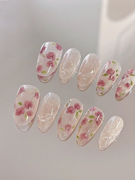 Fake Nails Designs, Art Deco Nails, Hello Nails, Blush Nails, Pretty Gel Nails, Really Cute Nails, Soft Nails, Kawaii Nails, Pretty Nail Art