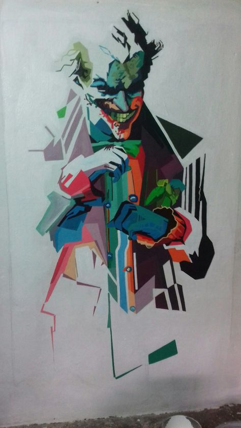 Joker Joker Wall Painting, Painted Mural, Wall Art Mural, Mural Paintings, Modern Art Paintings Abstract, Wall Murals Painted, Beautiful Art Paintings, Paintings Abstract, Mural Wall