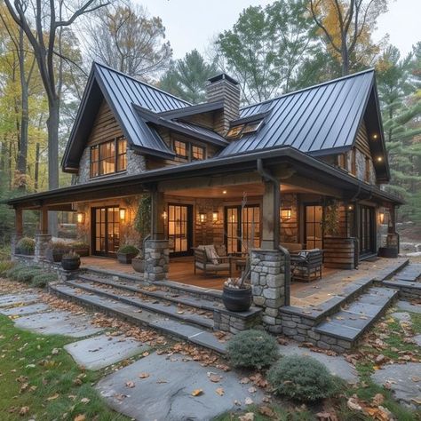 Log Cabin Log Cabin Exterior, Cabin Exterior, Dream Life House, Cabin House Plans, Lake House Plans, House Siding, Family House Plans, Log Cabin Homes, Barn Style House