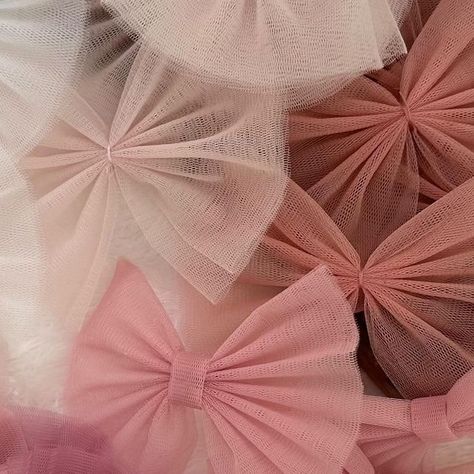 Net Hair Bows, Net Scrunchies, Scrunchie Styles, Homemade Bows, Pink Bows, Net Fabric, Fabric Bows, Mysore, Diy Hair Accessories