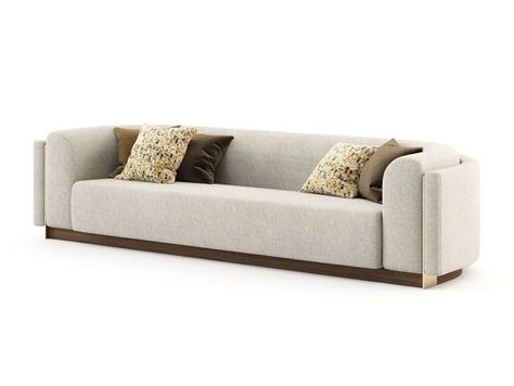 3 seater fabric sofa WELLINGTON | 3 seater sofa by Laskasas Small Sectional, Small Sectional Sofa, Designer Upholstery Fabric, Three Seater Sofa, Contemporary Sofa, 2 Seater Sofa, Wooden Base, 3 Seater Sofa, Modern Sofa