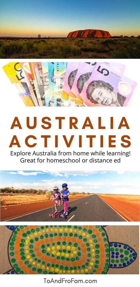 Australia Themed Activities For Kids, Around The World Summer Camp Activities, Australian Activities For Kids, Australia Unit Study, Australia Unit Study For Kids, Australia Projects For Kids, Australia Activities For Kids, Homeschool Australia, Australia Crafts For Kids