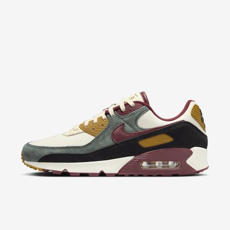 Nike Air Max 90 Premium Men's Shoes Nike Air Max 90 Mens, Nike Air Max 90s, Air Max 90s, Air Max 90 Premium, Nike Retro, Heritage Fashion, Retro Sneakers, Nike Air Max 90, The 90s