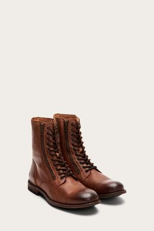 Tyler Double Zip | FRYE Since 1863 Men's Leather Boots, The Frye Company, Handcrafted Boots, Dress Work, Mens Leather Boots, Leather Care, Dr. Martens Boots, Casual Boots, Hat Sizes