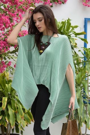 Buy Green Organza Round Tie Dye Bow Blouse For Women by Siddhartha Bansal Online at Aza Fashions. Pleated Fabric Top, Fusion Lehenga, Asymmetric Cape, Asymmetric Sweater, Cotton Tops Designs, Long Blouse Designs, Cape For Women, Kaftan Tops, Fashion Design Patterns