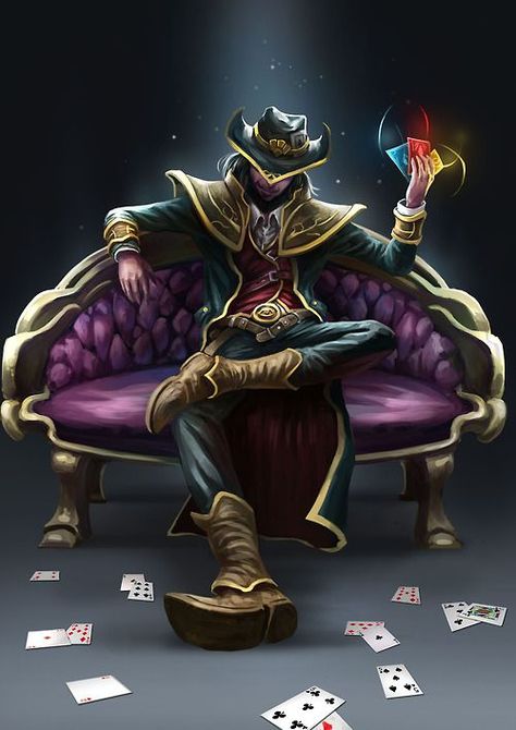 Twisted Fate, League Of Legends Game, New Retro Wave, League Of Legends Characters, Lol League Of Legends, Cthulhu, Funny Games, Fantasy Character Design, Wild West