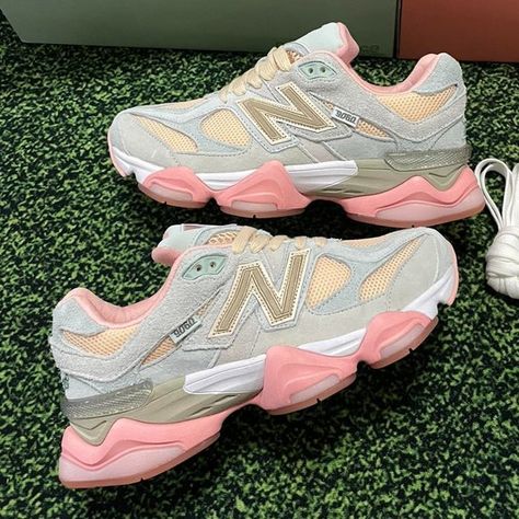 Joe Freshgoods x New Balance 9060 Casual sneakers Men's grey pink New Balance 9060 Pink, Shoe List, Jamaica Trip, Pink New Balance, Joe Freshgoods, Black Girls Luxury Lifestyle, Nb Shoes, Shoe Wall, New Balance Outfit