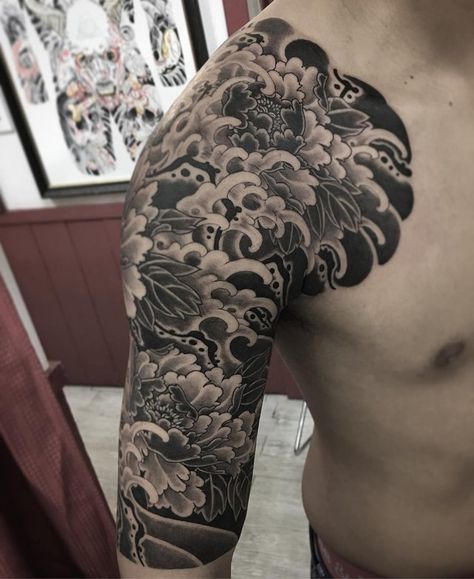 Wave Tattoo Sleeve, Tides Tattoo, Celtic Sleeve Tattoos, Japanese Wave Tattoos, Japanese Koi Fish Tattoo, Water Tattoo, Japan Tattoo Design, Chest Piece Tattoos, Japanese Sleeve Tattoos