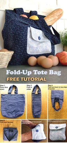 Bags Sewing Pattern, Sewing Pouch, Tote Tutorial, Bags Sewing, Sac Diy, Tote Bag Tutorial, Bags Diy, Folding Bag, Bag Sewing