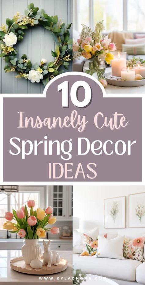 10 Insanely Cute Spring Decor Ideas Spring 2025 Decor Trends, Home Spring Decor, Simple Spring Decor Living Room, Spring Ideas Decoration, Spring Decorating Ideas For The Home, Spring Decorations For The Home, Decorating For Spring, Spring Decor Ideas, College Apartment Living Room