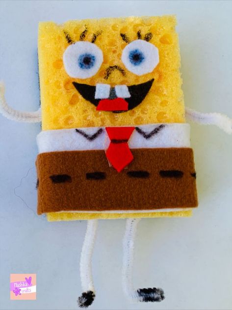 Spongebob Crafts, Sponge Crafts, Spongebob Christmas, Spongebob Birthday Party, Spongebob Party, Spongebob Birthday, Preschool Projects, Birthday Activities, Craft Kids