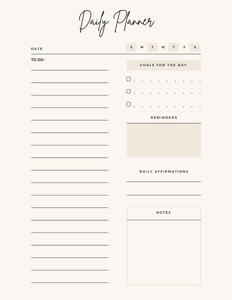 Minimalistic Daily To Do List/Planner School To Do List Template, To Do Daily List, Aesthetic Goals List, Aesthetic To Do List Ideas, Daily Planner Template Goodnotes, Planner Aesthetic Ideas, Daily To Do List Ideas, To Do List Template Aesthetic, Lists Aesthetic