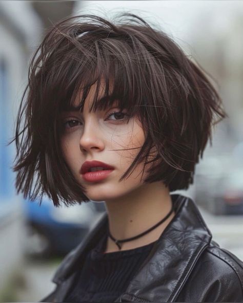 Top 50 Amazing Hairstyles for Short Hair 🌺 Best Hairstyles for Girls|Beautiful hair Textured Angled Bob, Best Haircuts For Women, Short Hair Fringe, Angled Bob Haircuts, Chin Length Haircuts, Cool Hairstyles For Girls, Choppy Bob Haircuts, 70s Hair, Amazing Hairstyles