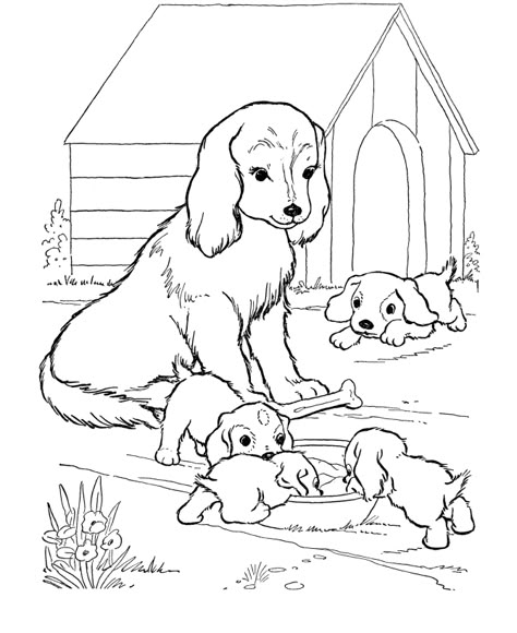 Free Printable House Coloring Pages For Kids Mom Coloring Pages, Dog Coloring Book, Baby Coloring Pages, Baby Animal Art, Puppy Coloring Pages, Farm Animal Coloring Pages, Horse Coloring Pages, Dog Coloring Page, Pokemon Coloring Pages