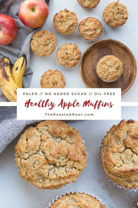 Paleo Apple Muffins, Apple Butter Muffins, Vegan Apple Muffins, Apple Banana Muffins, Apple Cinnamon Muffins Recipe, Brunch Bites, Apple Muffins Healthy, Muffins Paleo, Apple Muffin Recipes