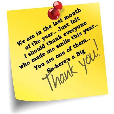 "We are in the last month of the year. Just felt I should thank everyone who made me smile this year. You are one of them. So here's a Big Thank you!" #NewYearMessage #NewYear #picturequotes  View more #quotes on http://quotes-lover.com End Of Year Quotes, December Quotes, Ending Quotes, Thank You Images, New Year Message, Thank You Quotes, Dp For Whatsapp, Happy New Year 2019, Year End