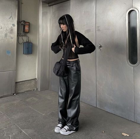 cyberfashion, cyber y2k, cyber y2k outfit, acubifashion, acubi aesthetic, fashion aesthetic, archive fashion, archive style, archive style aesthetic, pinterestoutfit, pinterestoutfits, pinterestinspo, pinterestvibes, pinterestinspired, ootd, summerfashioninspo, summerstyles, outfitinspo, femininestyle classyvision, outfitsfrr, lavishfashion, fitsonpoint, labloggers, Isu, aestheticstyle, womensfashion Streetwear Girly Fits, Leather Pants Y2k, Acubi Aesthetic, Aesthetic Archive, Autumn Core, Acubi Style, Polyvore Clothes, Grunge Fits, Green Matcha