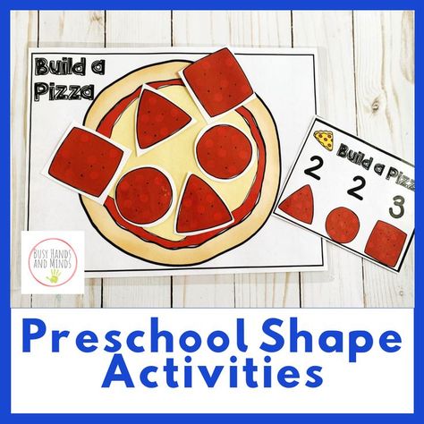 Shapes Preschool Activities, Pizza Preschool, Shapes For Preschool, Shape Pizza, Me Preschool Theme, Shape Activities, Shape Activities Preschool, 2d And 3d Shapes, Restaurant Themes