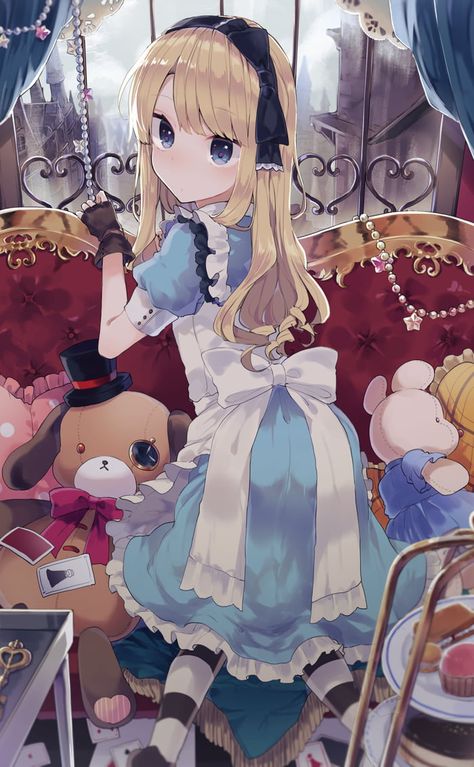 Alice In Wonderland, Fan Art, Blue Eyes, Kawaii, Blonde Hair, An Anime, Princess Zelda, Blonde, Zelda Characters