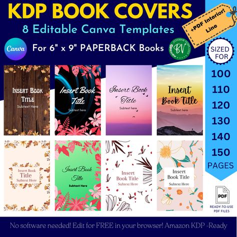 💥Calculating Amazon KDP Book Cover Dimensions can be intimidating - especially dealing with formatting the dimensions and ideas. We create book covers that allow you to edit and make your low-content book creation experience easier. Eliminate your wo... Make Money On Amazon, Book Cover Template, Amazon Kdp, Coloring Book Art, Book Title, Paperback Books, Adult Coloring Pages, Book Covers, Coloring Books