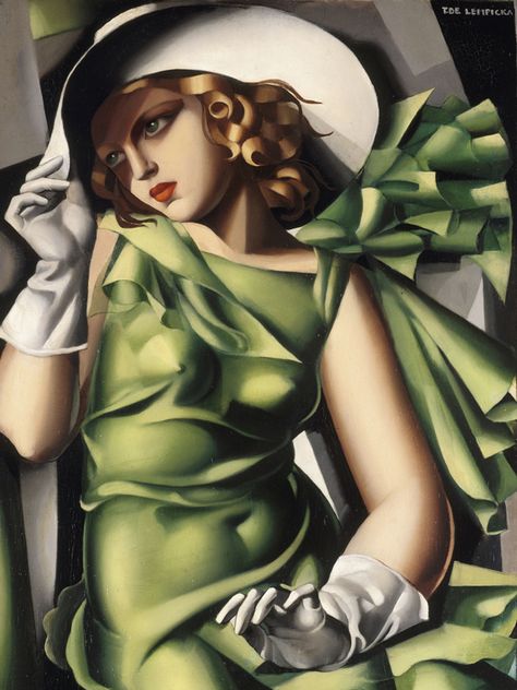 Tamara Lempicka, Pinturas Art Deco, Art Deco Portrait, Affiches D'art Déco, Art Deco Artists, Art Deco Artwork, Art Deco Paintings, Sonia Delaunay, Kunst Inspiration