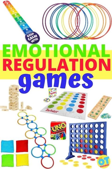 Emotional Regulation Games - The OT Toolbox Emotional Regulation Games, The Zones Of Regulation, Emotional Regulation Activities, Therapeutic Games, Play Therapy Activities, Group Therapy Activities, Counseling Games, Play Dough Recipe, Zones Of Regulation