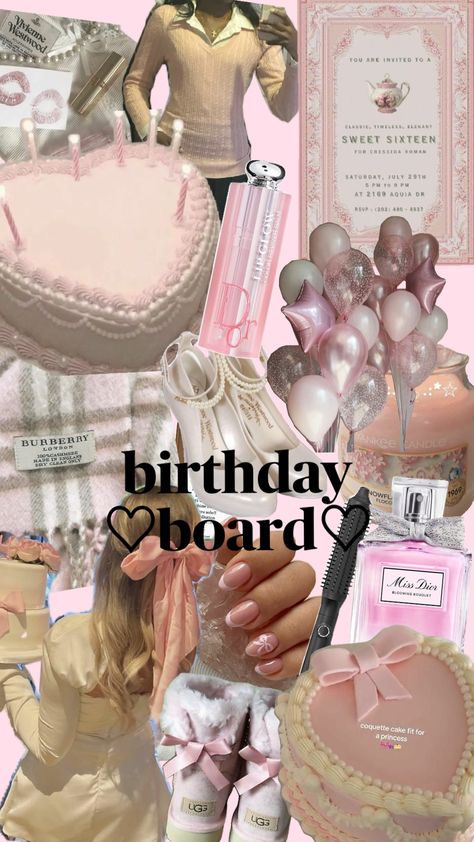 birthday board 💕 #birthday # birthdayboard #coquette #pink #coquetteaesthetic Coquette Bday Party, Coquette Birthday Outfit, Classy 21st Birthday Ideas, Classy 21st Birthday, Coquette Birthday Party, Birthday Core, Coquette Cake, Coquette Birthday, Sweet Fifteen