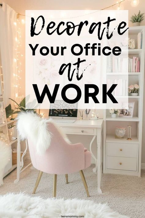 How To Make Your Work Office Feel Like Home, Office Decor Gray Walls, Workstation Decor Ideas, She Office Ideas, Container Store Office Ideas, Coffee Table In Office, Small Work Office Ideas Professional, Small Home Office Decorating Ideas, Inexpensive Home Office Ideas